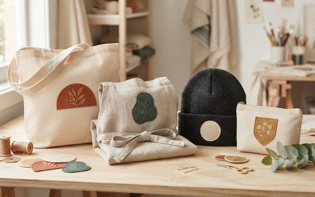 Branding patches for handmade products in custom shapes and colours
